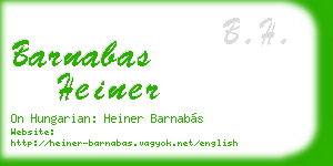 barnabas heiner business card